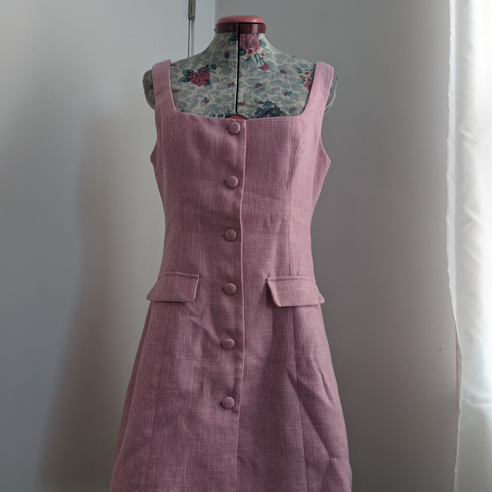 Pink Sleeveless Mini Dress